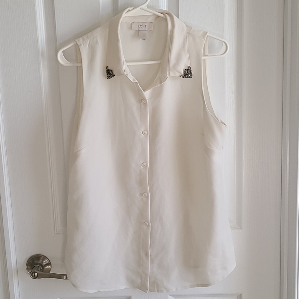 Jeweled Collar Tank by Loft